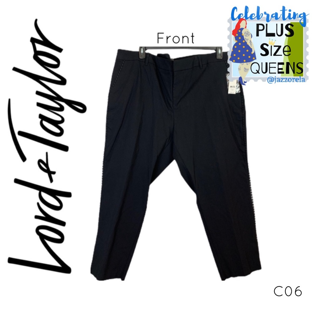 NWT L&T Black “Kelly Ankle” Slacks (C06)